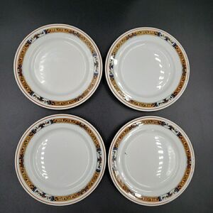 Art Deco Plates Small Side Bread Plate 6" Bailey Walker China Restaurant 4 PC